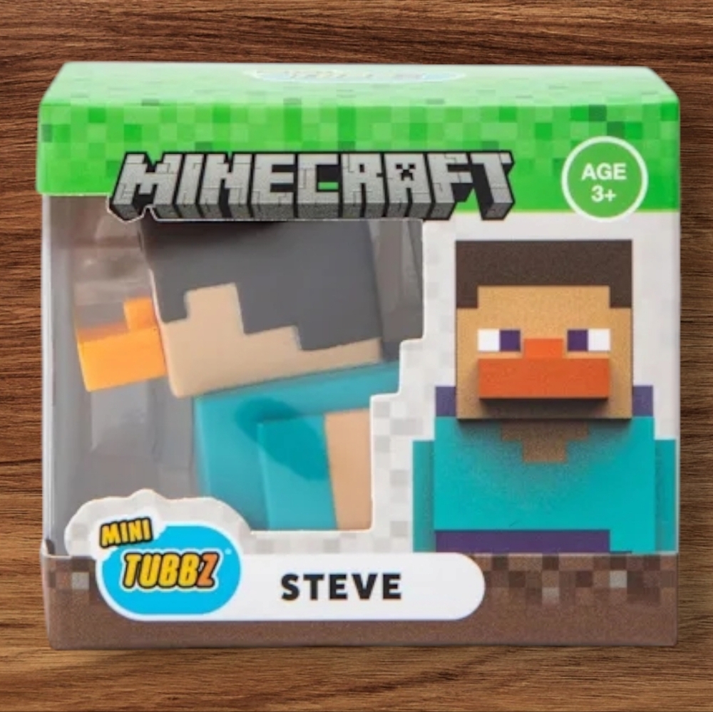 NIB Tubbz Mini Minecraft Steve Rubber Duck